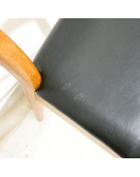 Série de 4 Chaises en Skaï Noir STOCKOLM