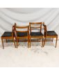 Série de 4 Chaises en Skaï Noir STOCKOLM