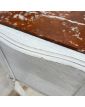 Bedside table 1 door 1 drawer Louis XV style Curved legs with white patinated cornice
