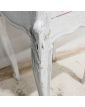 Bedside table 1 door 1 drawer Louis XV style Curved legs with white patinated cornice
