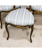 Set of 3 Napoleon III Chairs in Blackened and Gilded Wood