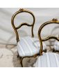 Set of 3 Napoleon III Chairs in Blackened and Gilded Wood