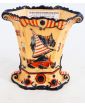 Small Porcelain Vase with Lakeside Decor Attributed to Bayeux