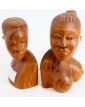 Couple Buste d’Africains en Bois