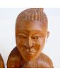 Couple Buste d’Africains en Bois