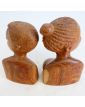 Couple Buste d’Africains en Bois