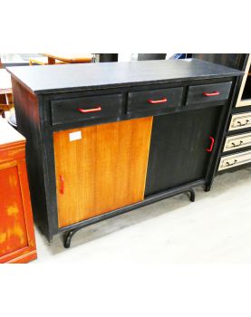Buffet Relooké 3 Tiroirs et 2 Portes Coulissantes