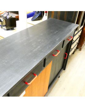 Buffet Relooké 3 Tiroirs et 2 Portes Coulissantes