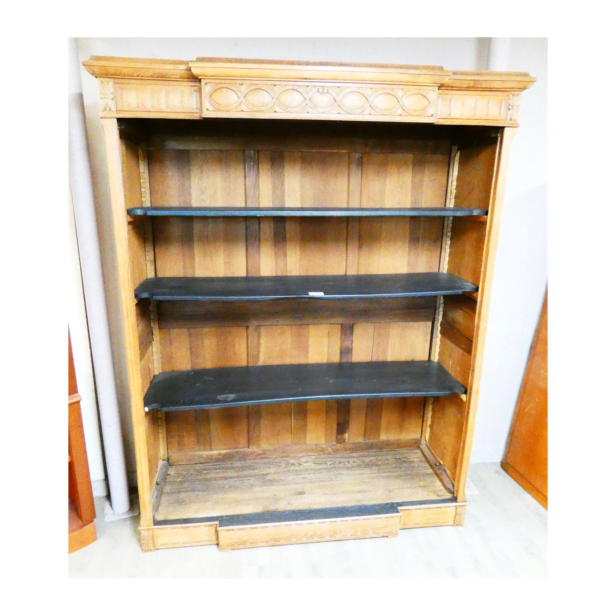 4-Tier Bookcase Restyled in Black and Natural 4-Tier Bookcase Restyled in Black and Natural
