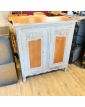 Grey and Natural Restyled Oak Sideboard with Key