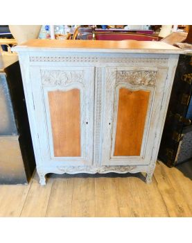 Grey and Natural Restyled Oak Sideboard with Key