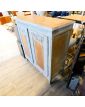 Grey and Natural Restyled Oak Sideboard with Key