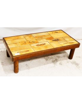 Table Basse Rectangulaire Signé LEDUC pour VALLAURIS