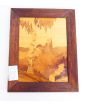 Inlaid Wooden Panel with Castle Decor R.STRAUB