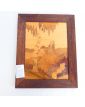Inlaid Wooden Panel with Castle Decor R.STRAUB