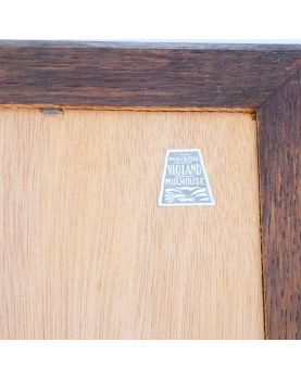 Inlaid Wooden Panel with Castle Decor R.STRAUB