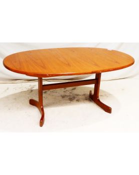GPLAN Table Ovale avec 1 Allonge Papillon