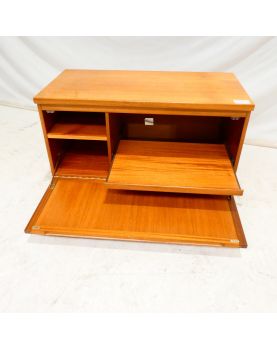 Meuble Bas TV 1 Abattant sur Roulettes Style Scandinave