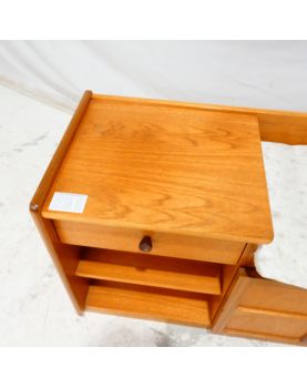 PARKER KNOLL Petit Meuble de Téléphone 1 Porte 1 Tiroir et 1 Niche