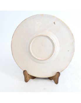 Majolica Dish with Wooden Stand
