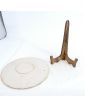Plat Majolique avec Support en Bois