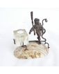 Small Spelter Inkwell with Marine Decor
