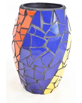 Vase avec Incrustation de Mosaïque