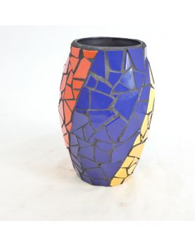 Vase avec Incrustation de Mosaïque
