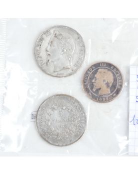 Lot de 3 Pièces de Monnaies Françaises