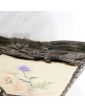 Small Carved Wooden Screen with 2 Glass Panels and Napoleon III Tapestry