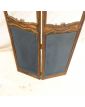 Small Carved Wooden Screen with 2 Glass Panels and Napoleon III Tapestry