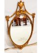 Oval Mirror with Molded and Openwork Gold Frame