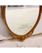Oval Mirror with Molded and Openwork Gold Frame