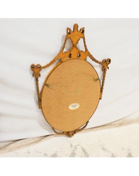 Oval Mirror with Molded and Openwork Gold Frame