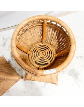Paire de Jardinières en Osier
