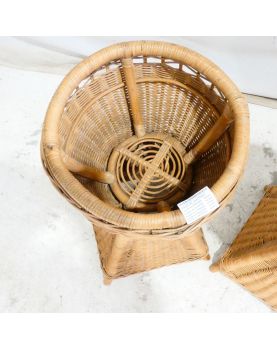 Paire de Jardinières en Osier