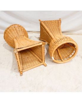Paire de Jardinières en Osier