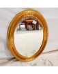 Oval Beveled Mirror with Molded Gold Frame