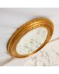 Oval Beveled Mirror with Molded Gold Frame
