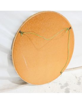 Oval Beveled Mirror with Molded Gold Frame