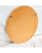 Oval Beveled Mirror with Molded Gold Frame