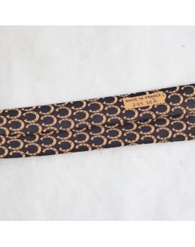 HERMES Horseshoe Decor Silk Tie