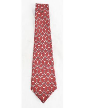 Cravate Marron en Soie HERMES
