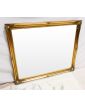 Grand Miroir Biseauté Rectangulaire Moderne Cadre Doré Mouluré