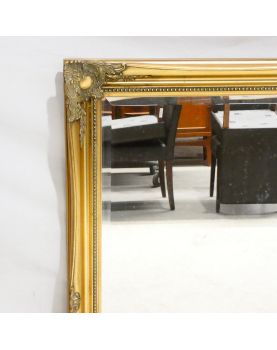 Grand Miroir Biseauté Rectangulaire Moderne Cadre Doré Mouluré