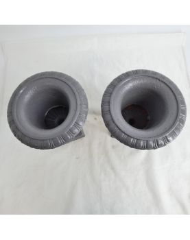 Paire de Petites Vases Médicis Peint en Gris