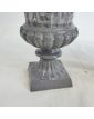 Paire de Petites Vases Médicis Peint en Gris