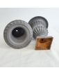 Paire de Petites Vases Médicis Peint en Gris