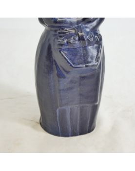 Stoneware Subject Blue Woman Signed Louis JOUBERT