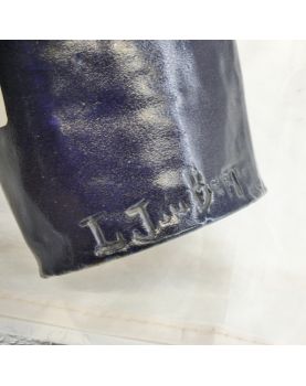 Sujet en Grès Femme Bleue Signé Louis JOUBERT